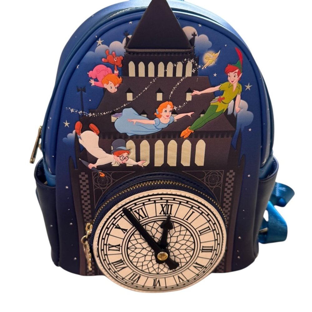 ✨ Loungefly Disney Peter Pan Big Ben Clock Mini Backpack – Rare Collector Piece!